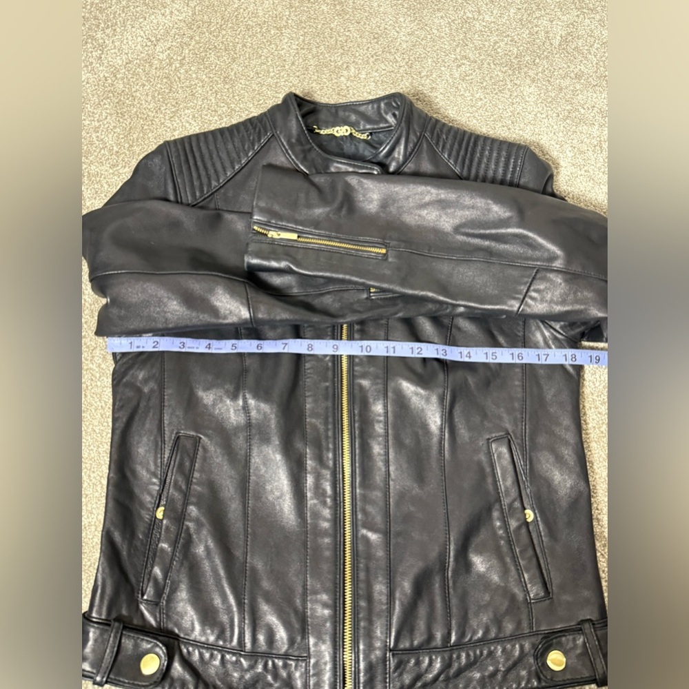 Women’s Cole Haans Lamb Skin Moto Leather Jacket | size medium - Picture 14 of 15